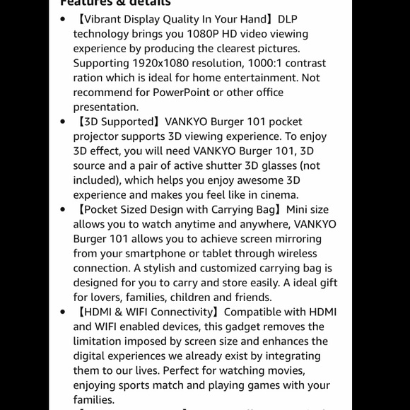 portable mini projector - Picture 3 of 3